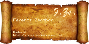 Ferencz Zsombor névjegykártya